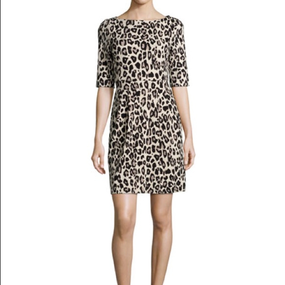 Kate Spade Half Sleeve Leopard Print Dress